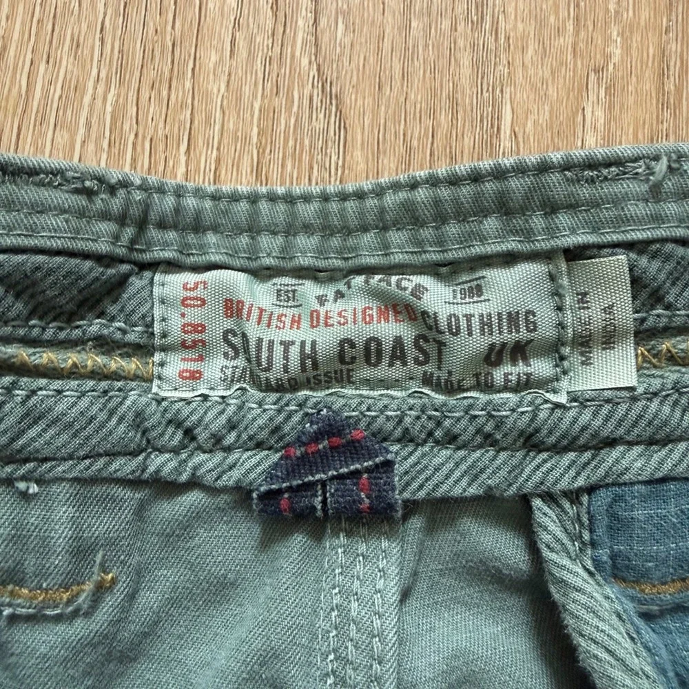 FatFace South Coast Chino Shorts Mens W34 Ocean Green Cotton Utility Casual